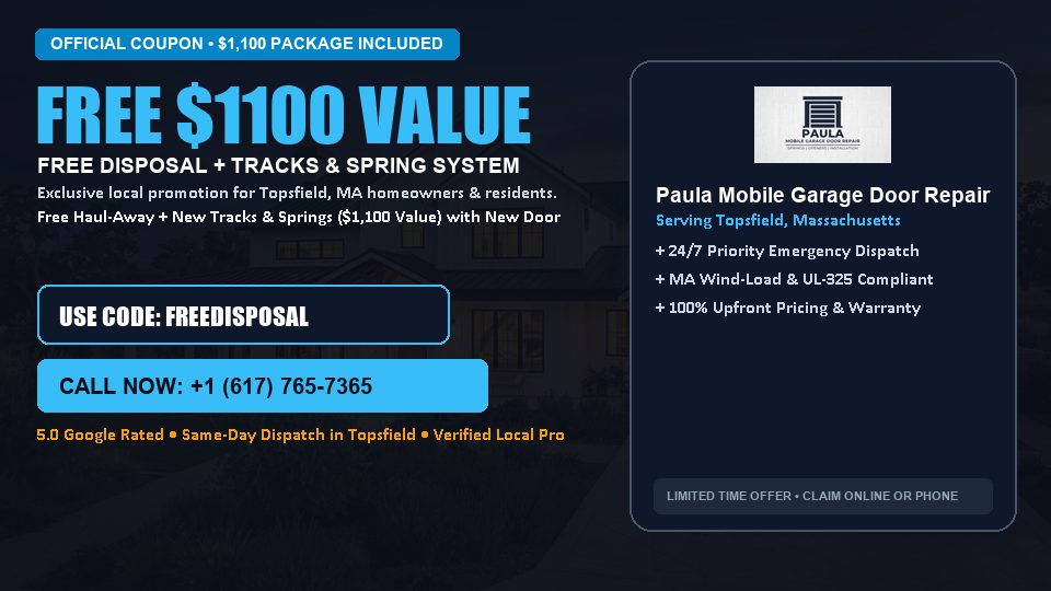 Paula Mobile Garage Door Repair FREE Haul-Away & Heavy-Duty Tracks with New Door in Topsfield, MA